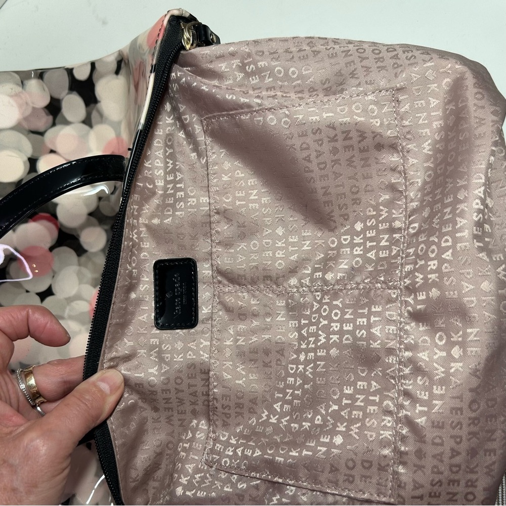 Kate Spade Cherry Terrace Jeralyn Patent Festive Bubbles Tote, Shoulder Bag. - Picture 15 of 16